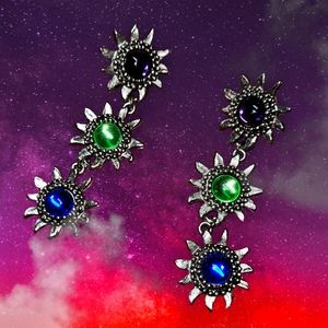 3" Star Sun Burst Earrings  Beautiful